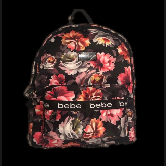 bebe Jordan Logo Trim Floral Multi Backpack - Picture 12 of 12